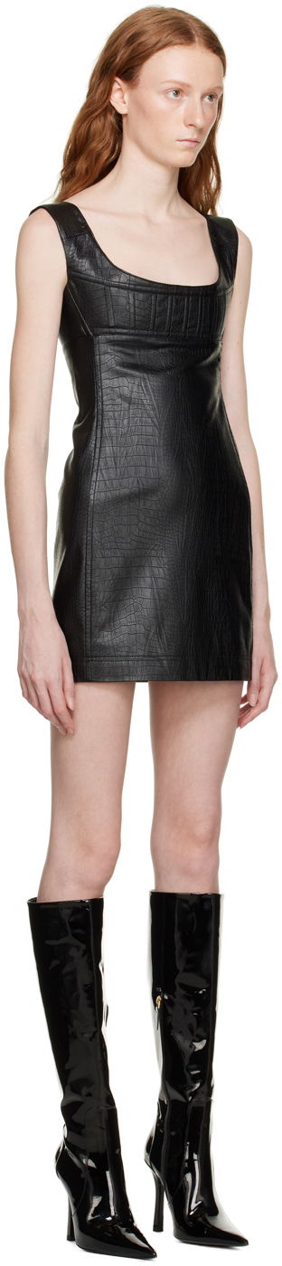 Kjole Miaou Miaou Vivi Faux-Leather Minidress Sort | 5022PYPON, 1