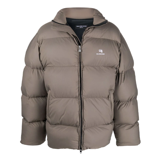 Puffer jakke Balenciaga Balenciaga Sporty B Puffer Jacket Grå | 681440TJO032122