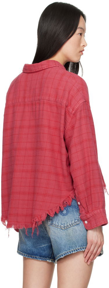 Skjorte R13 R13 Drop Neck Cropped Shirt Rød | R13WR150-R505B, 2