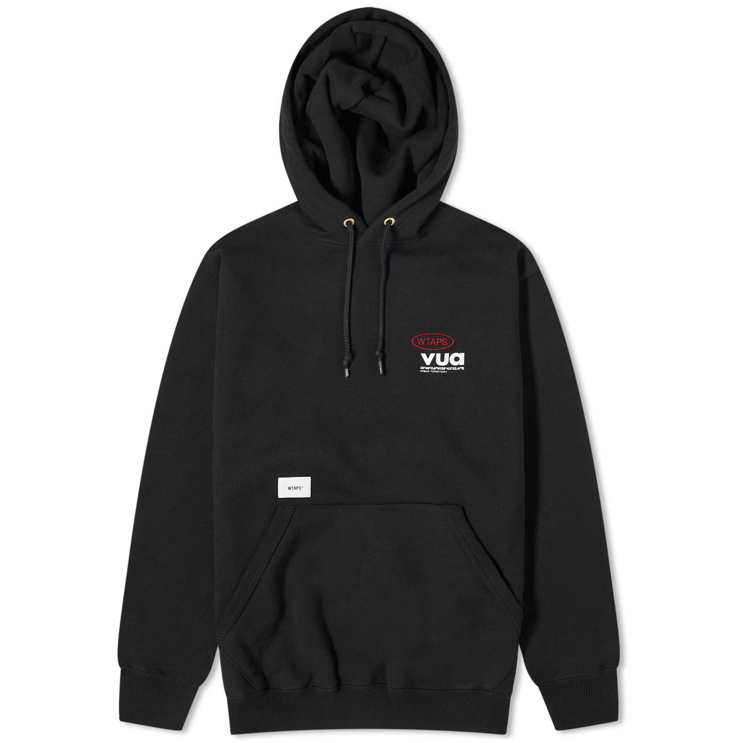 Sweatshirt WTAPS 10 Embroided Pullover Hoodie Sort | 232ATDT-CSM10-BLK, 0