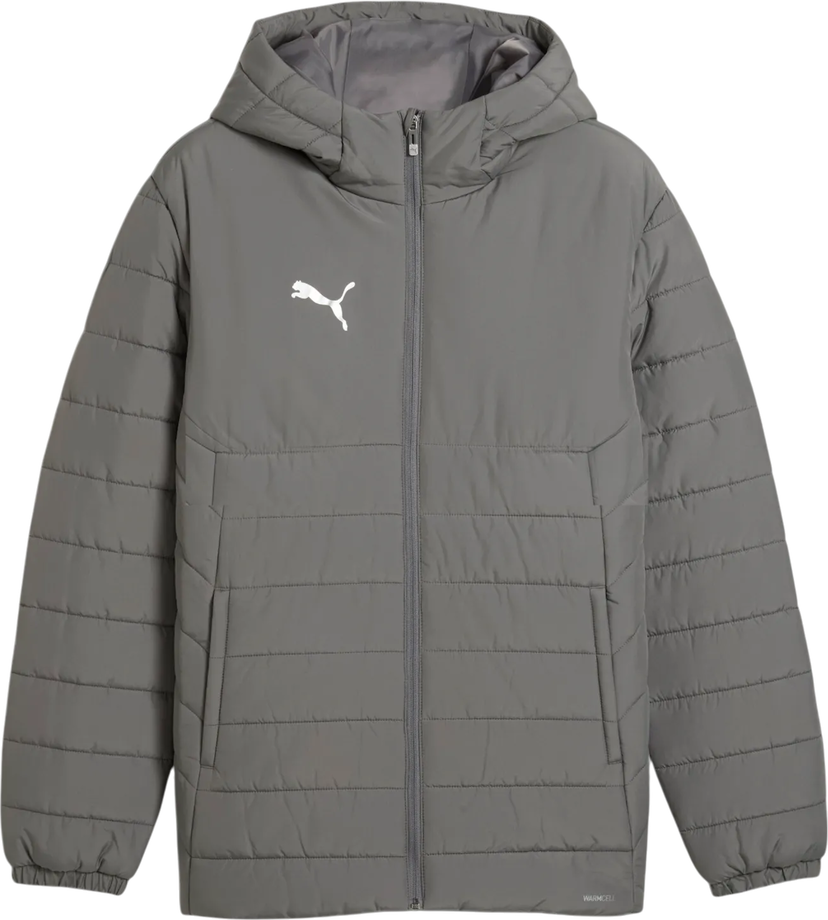 Puffer jakke Puma teamAdiitions Padded Hooded Jacket Grå | 659795-13