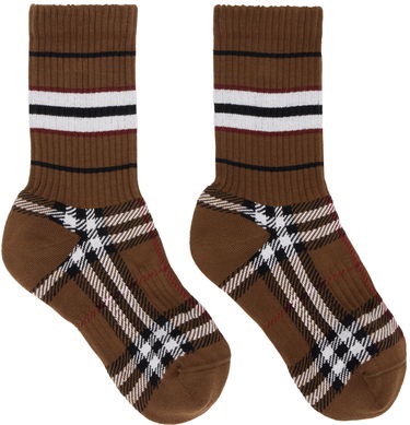 Sokker Burberry Check Mashup Socks Brun | 8059188, 0