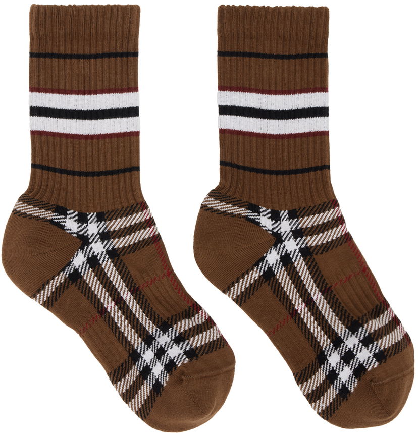 Sokker Burberry Check Mashup Socks Brun | 8059188