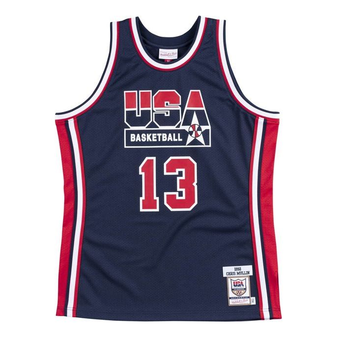 Jersey Mitchell & Ness Mitchell & Ness Team USA Chris Mullin 1992 Authentic Jersey Mørkeblå | AJY4GS18417-USANAVY92CMU