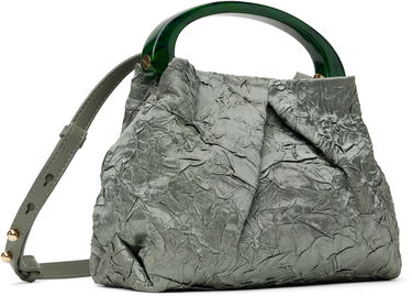 Håndtaske Dries Van Noten Dries Van Noten Small Folded Crushed Bag Grøn | 251-011524-1428, 1