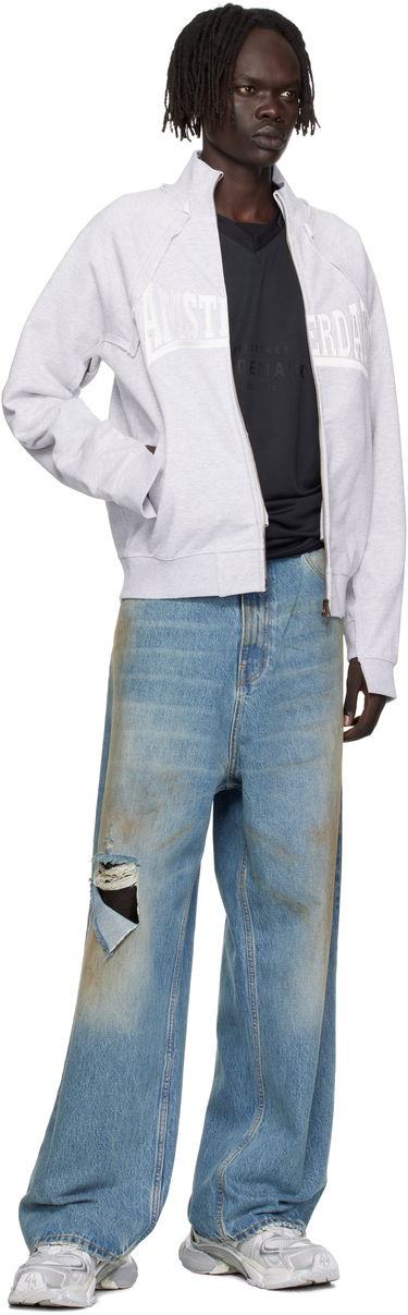 Sweatshirt VETEMENTS Vetements 'Amsterdam' Zip-Up Sweatshirt Grå | UH76ZU760GG, 3
