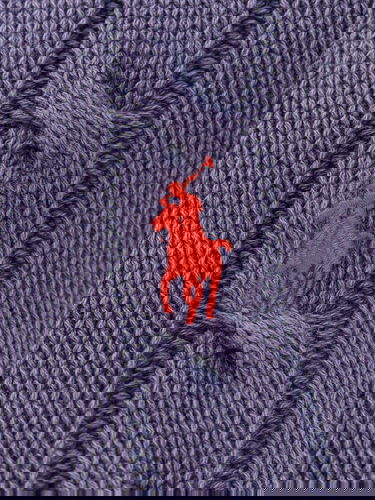 Polo skjorte Polo by Ralph Lauren Women's Cable-Knit Polo Shirt by Polo Ralph Lauren Lilla | 211943010002, 2