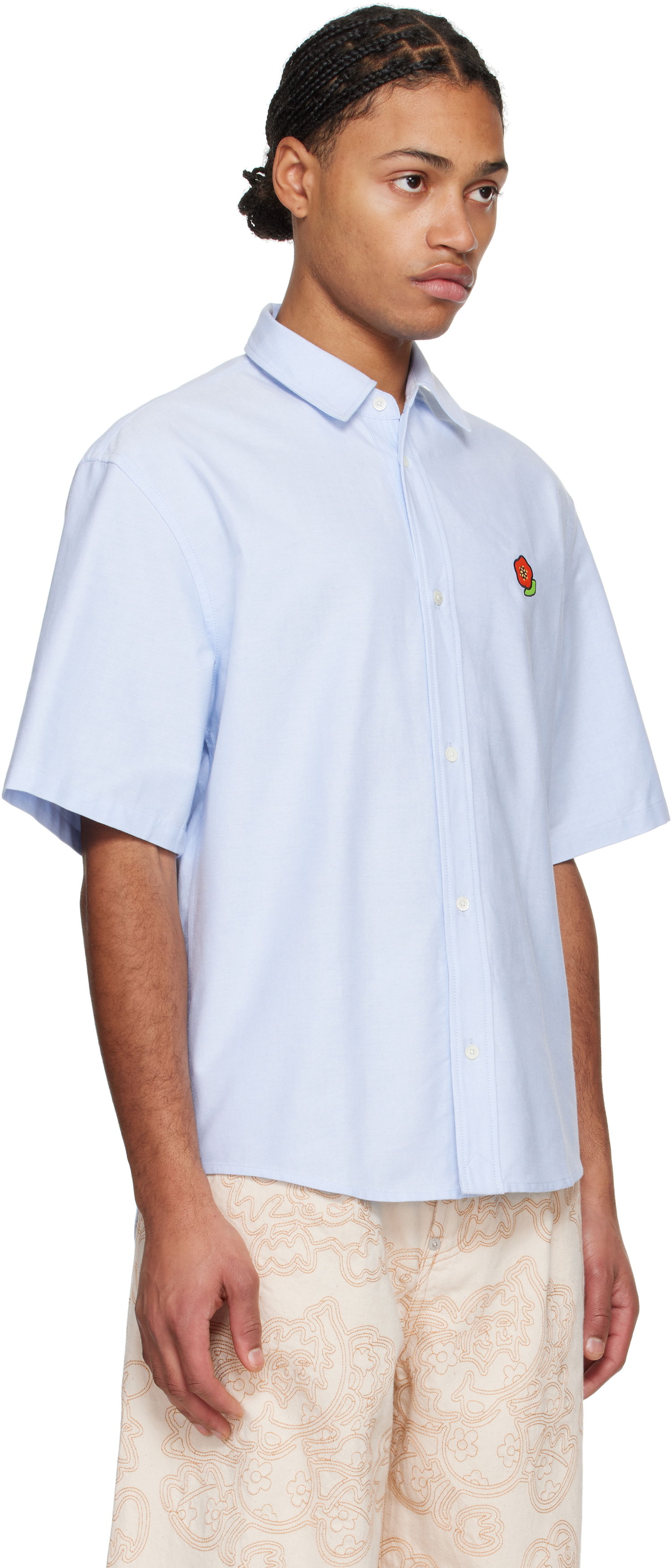 Skjorte KENZO Pop Crest Oxford Shirt Blå | FF55CH1279LO, 1