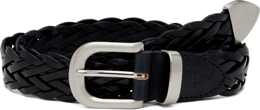 Bælter Noah Noah Braided Leather Belt Sort | A291FW24BLK