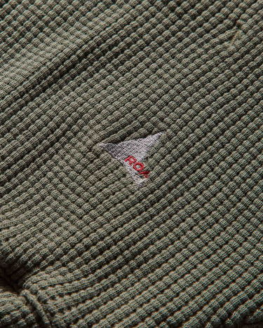 Sweatshirt ROA Sun Faded Waffle Zip Up Hoodie Grøn | RBMW0513FA340 GRN0012, 4