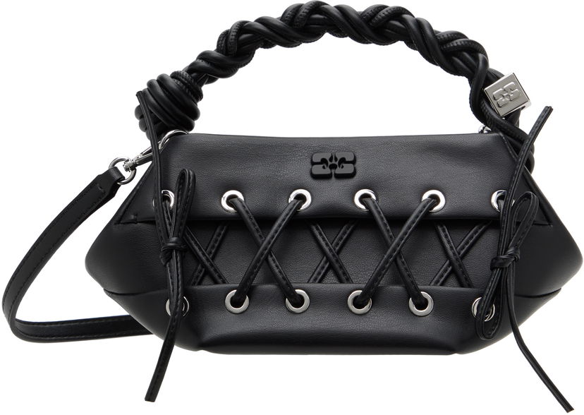 Håndtaske GANNI GANNI Mini Bou Lace-Up Bag Sort | A6635