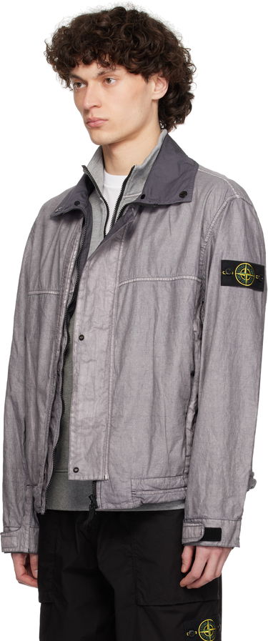 Vindjakke Stone Island Stone Island Raw Linen Plated Jacket Grå | K1S15 4100039 S0030, 3