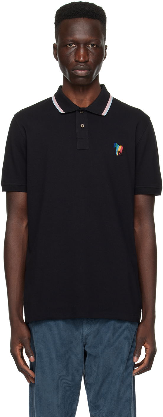 Polo skjorte Paul Smith PS Paul Smith Broad Stripe Zebra Polo Sort | M2R-151LE-M21511-79