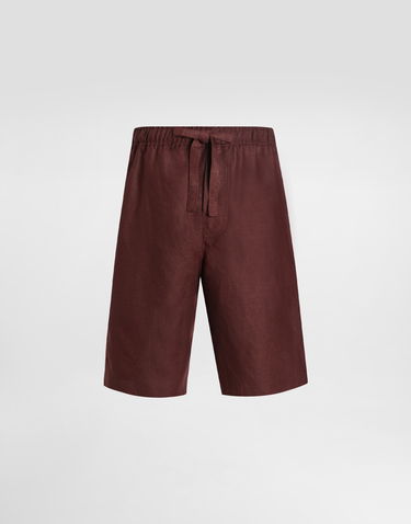 Shorts Dolce & Gabbana Dolce & Gabbana Linen Shorts Bourgogne | GP0T1TFU4MCM5039, 0