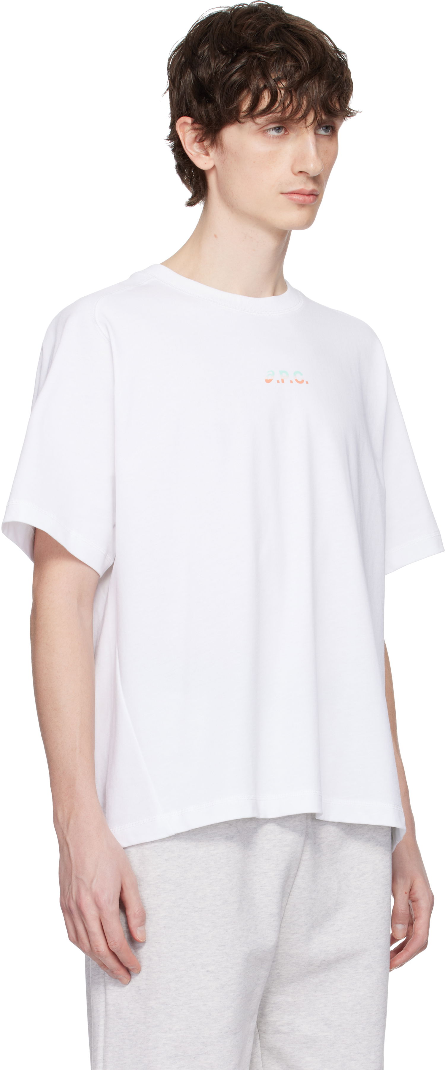 T-shirt A.P.C. A.P.C. ASICS Edition Wind T-Shirt Hvid | COEAV-H26453, 1