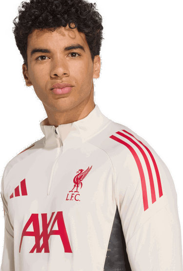 Sweater adidas Performance Liverpool FC Tiro 25 Competition Training 1/4 Zip Top Beige | JV6569, 3