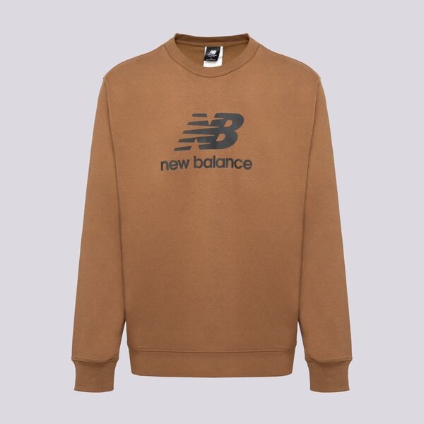 Sweatshirt New Balance Essentials Stacked Logo Brun | MT31538DHE, 0