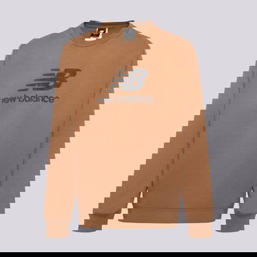 Sweatshirt New Balance Essentials Stacked Logo Brun | MT31538DHE, 0