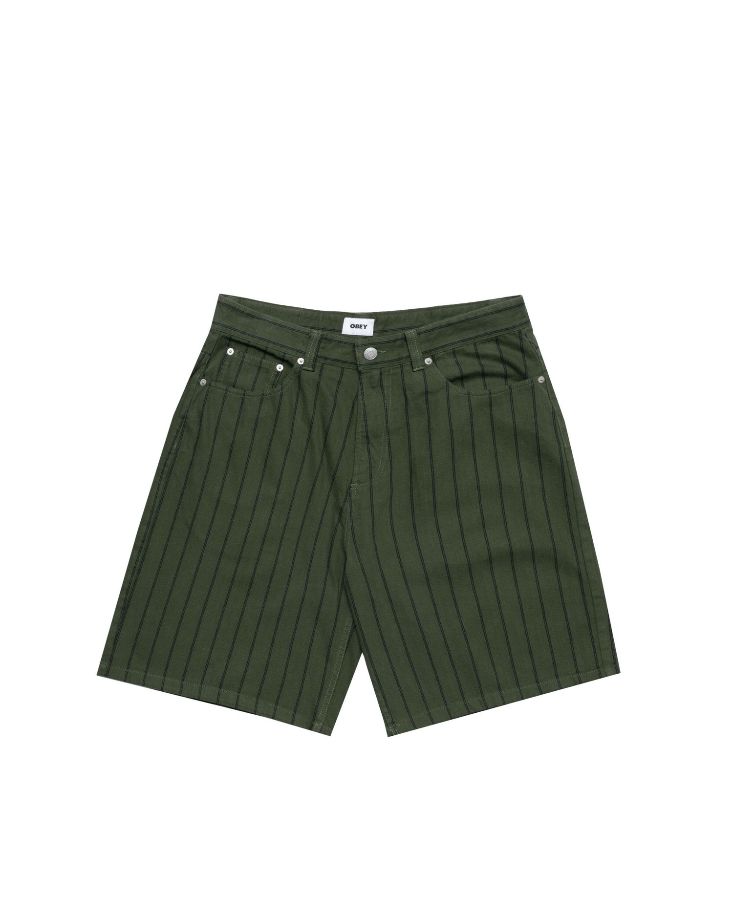 Shorts OBEY Obey Stripe Baggy Denim Shorts Grøn | 172100094-DBM, 0
