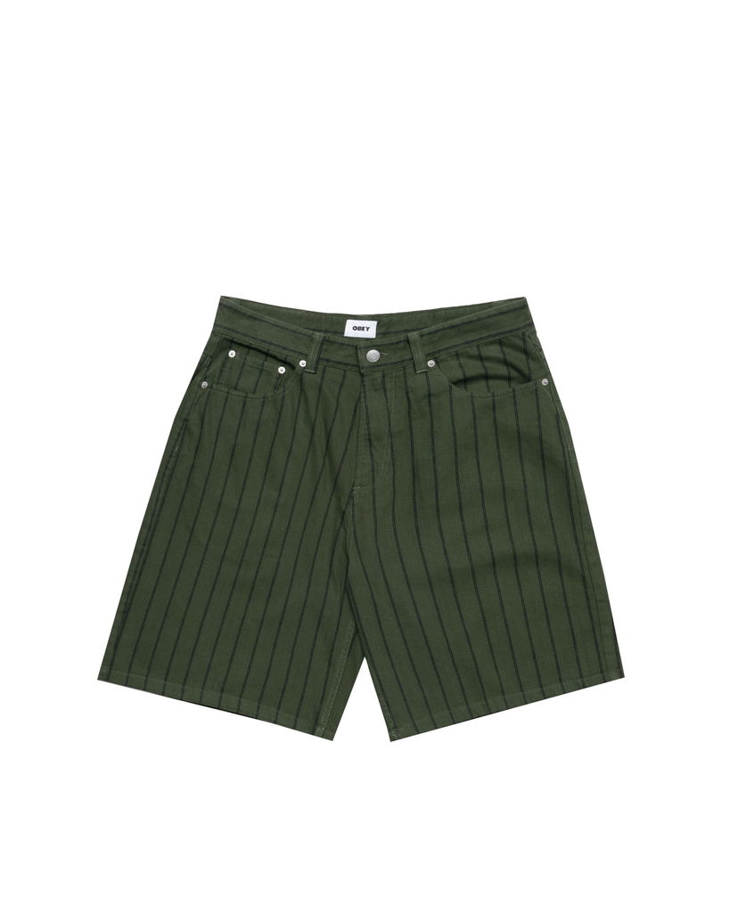 Shorts OBEY Obey Stripe Baggy Denim Shorts Grøn | 172100094-DBM