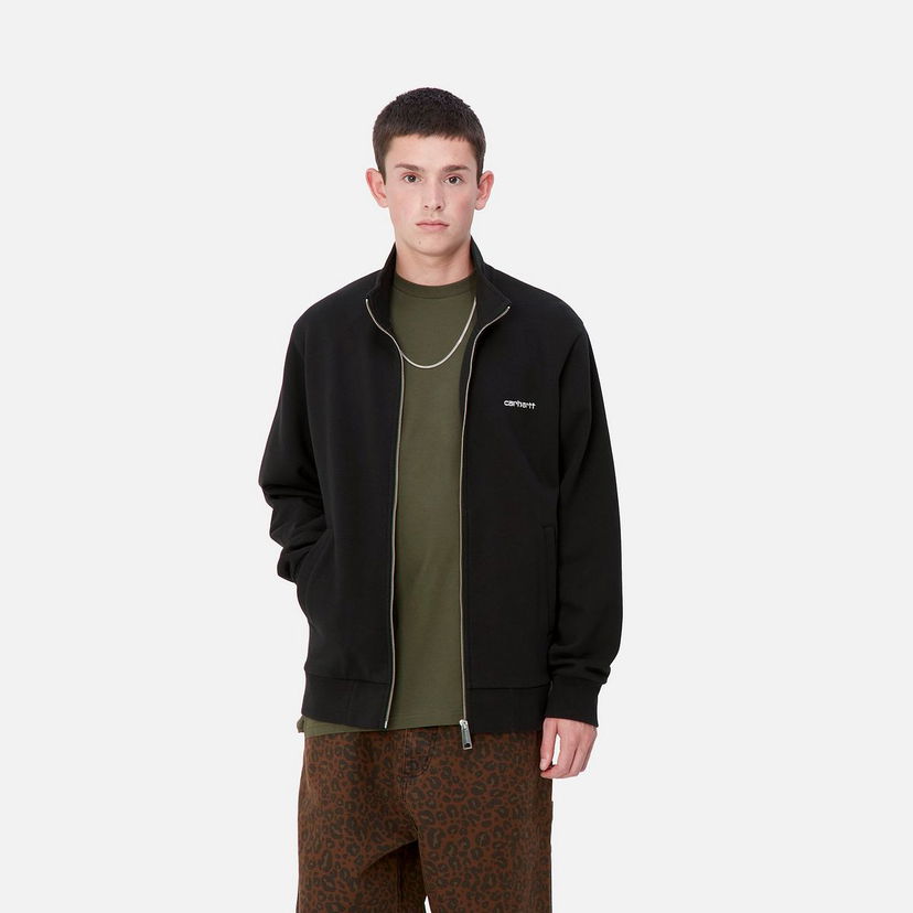 Sweatshirt Carhartt WIP Embroidered Logo Zip-Up Jacket Sort | I033062_9