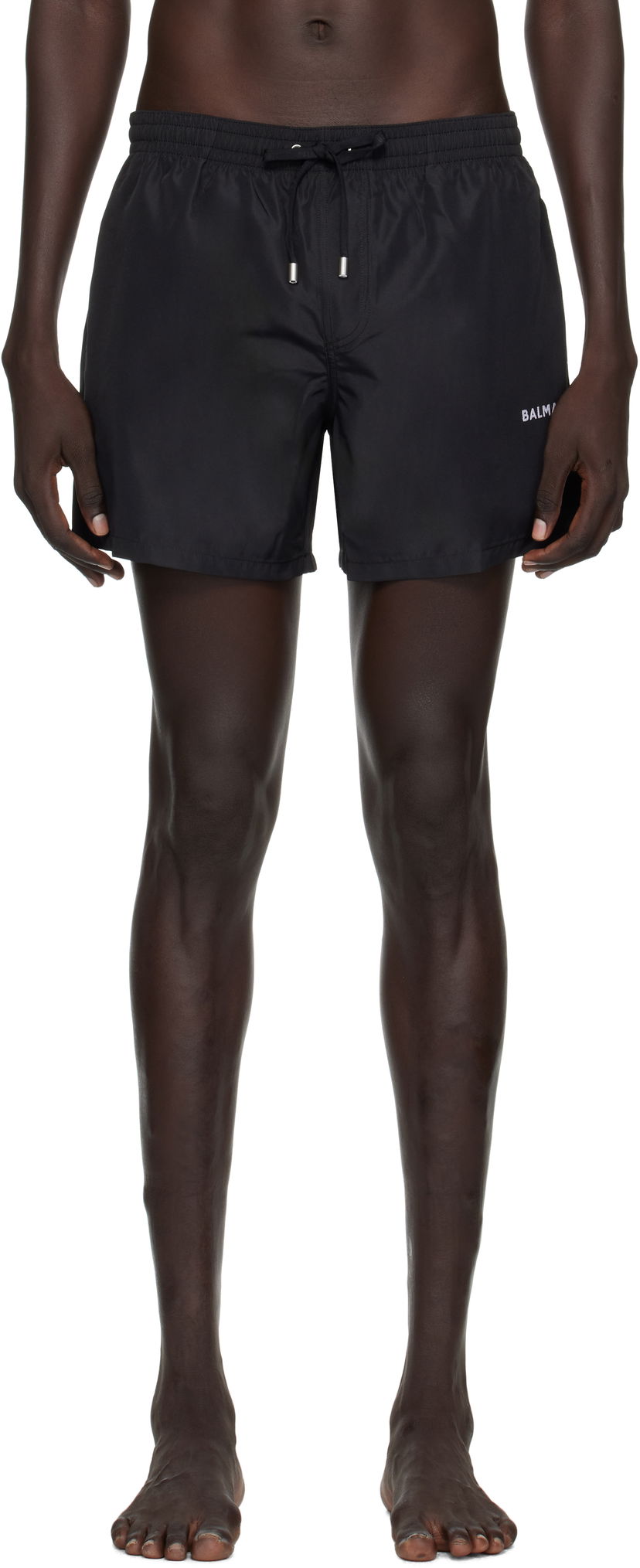 Badetøj Balmain Balmain Logo Swim Shorts Sort | BWB641580