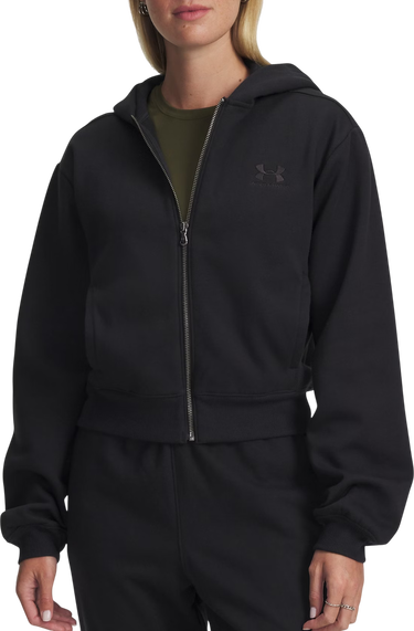 Sweatshirt Under Armour Icon Vida Fleece Cropped Full-Zip Hoodie Sort | 6003674-005, 0