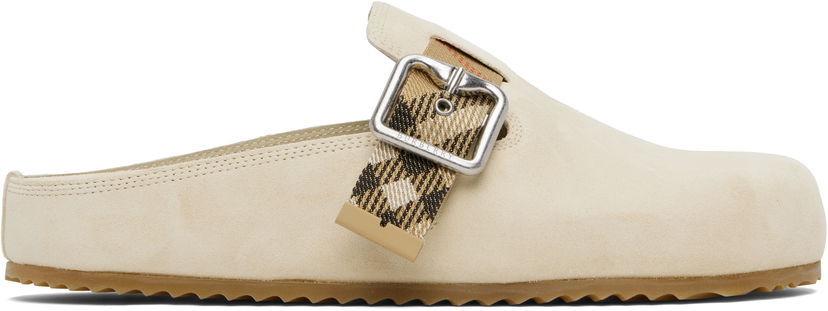 Tøj Burberry Burberry Urchin Suede Mules Beige | 8113303
