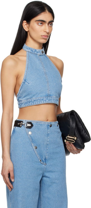Crop top Nanushka Nanushka Arina Denim Halter Top Blå | NW25RSTP09053, 1