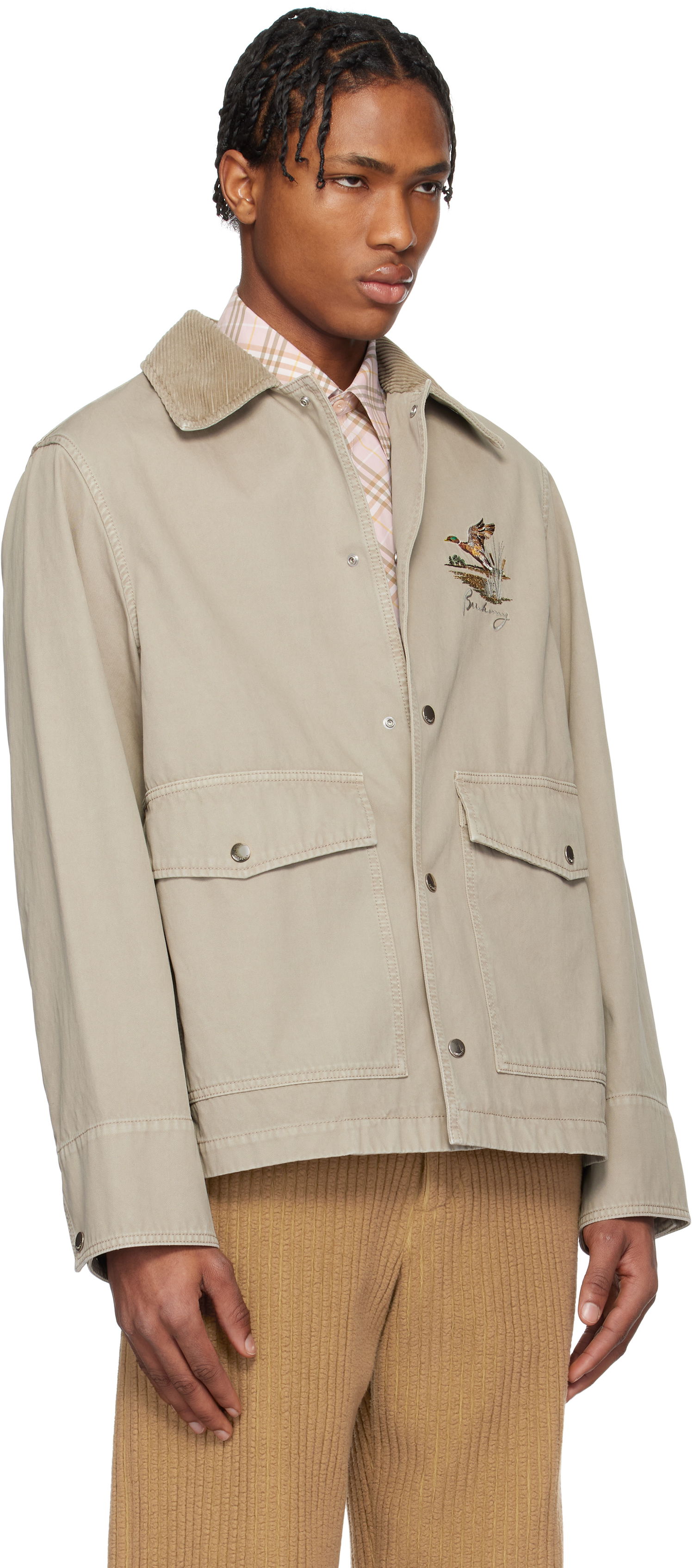 Jakke Burberry Burberry Field Cotton Jacket Beige | 8101260, 1