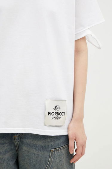 T-shirt Fiorucci Distressed Tie-Sleeve Graphic T-Shirt Hvid | M01FMTSH101CJ01WH06, 3