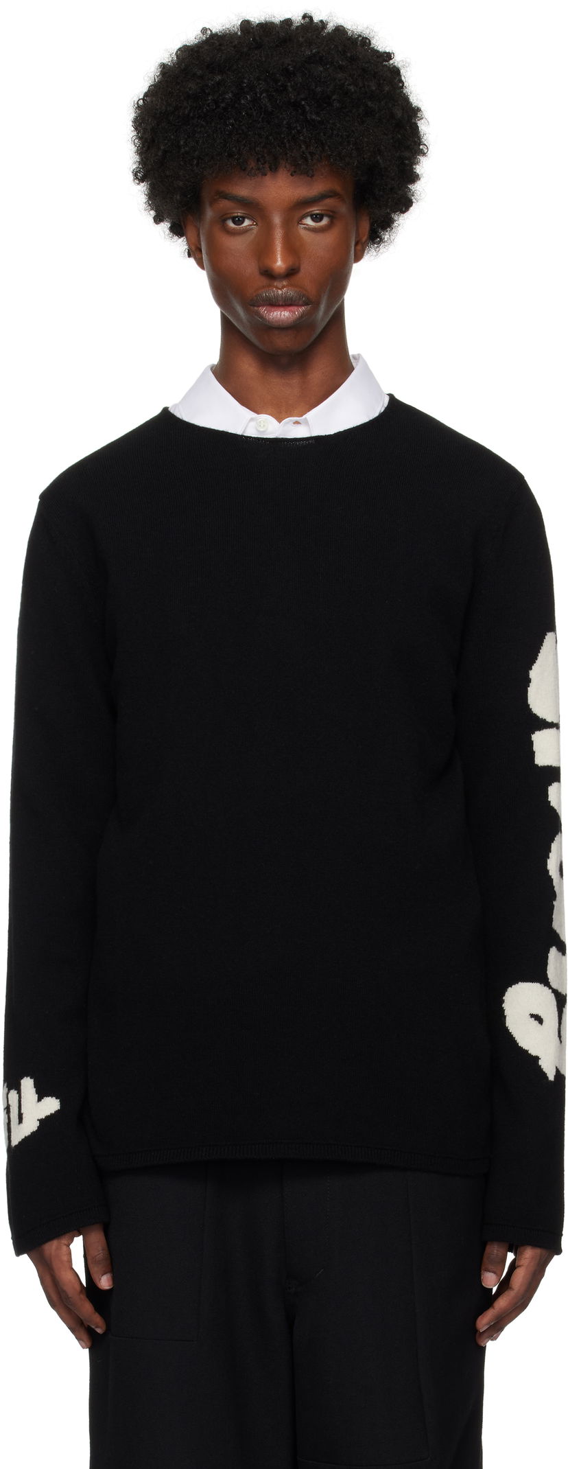 Sweater Comme des Garçons Crewneck Sweater Sort | FN-N006-W24