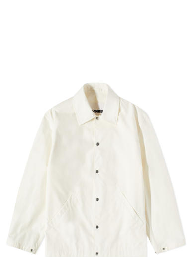 Jakke Jil Sander Back Logo Coach Jacket Hvid | J23BN0003-J45071-103
