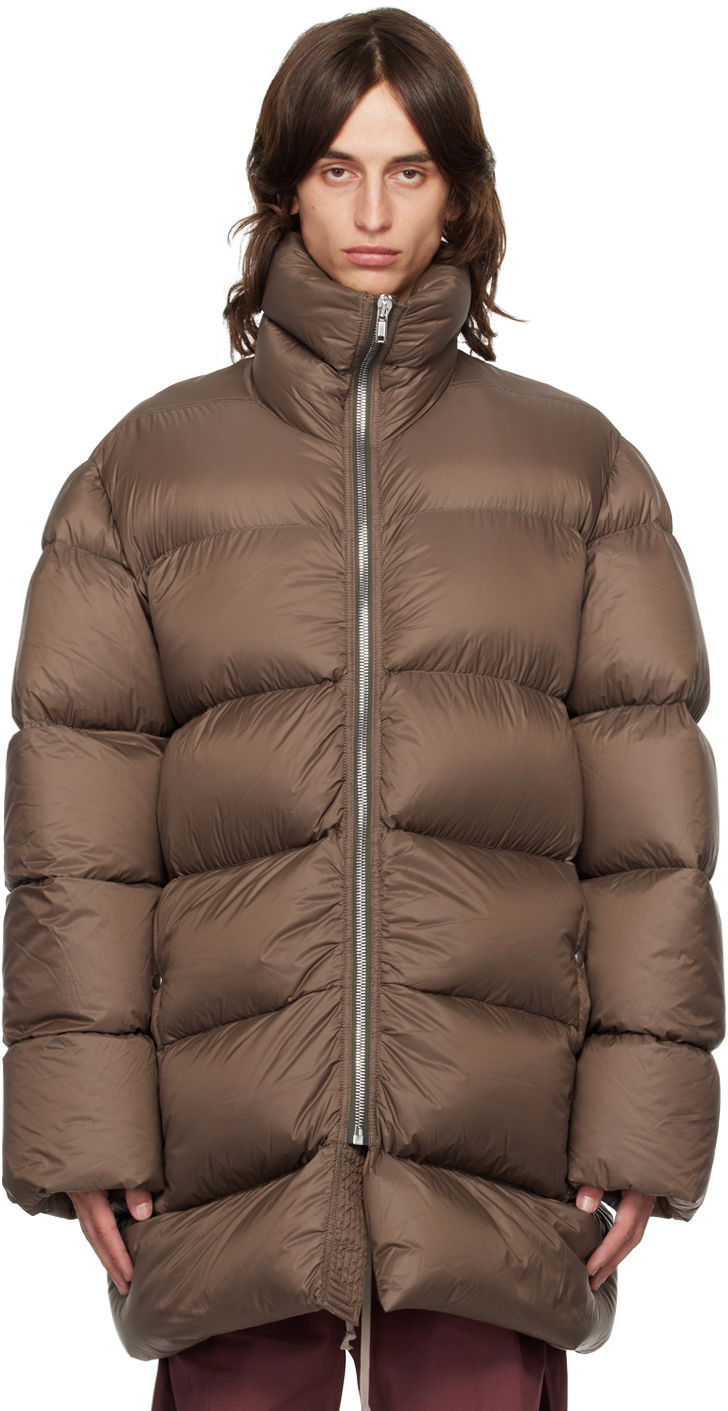 Frakker Rick Owens Brown Porterville Turtle Down Coat Beige | RU02D6790 NPD3