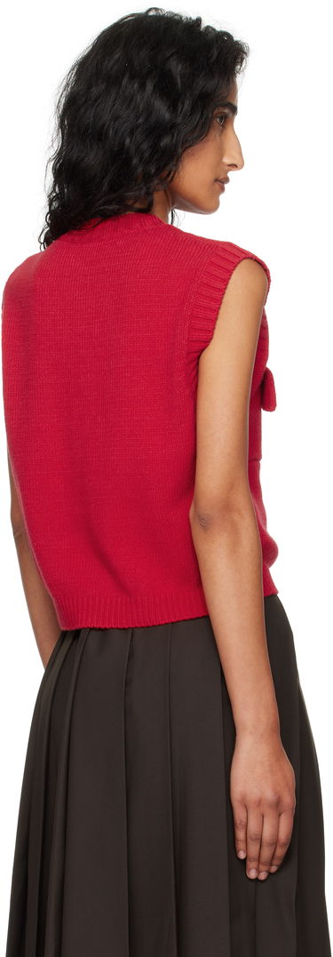 Vest Max Mara Max Mara Caprara Knit Vest Rød | 2525356031600, 2