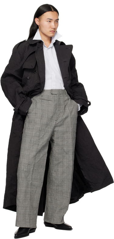 Bukser VETEMENTS Vetements Metalized Wrinkled Tailored Trousers Grå | UA66PA110G, 3