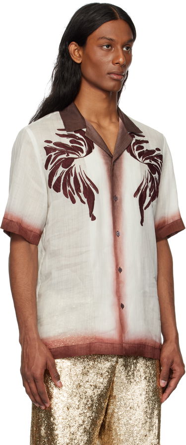 Skjorte Dries Van Noten Dries Van Noten Embroidered Linen Shirt Grå | 251-080748-1268, 4
