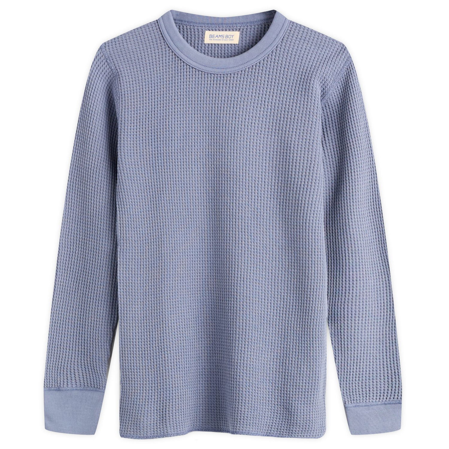 T-shirt BEAMS Beams Boy Thermal Crew Long Sleeve T-Shirt Blå | 1314-0091-654-75, 0