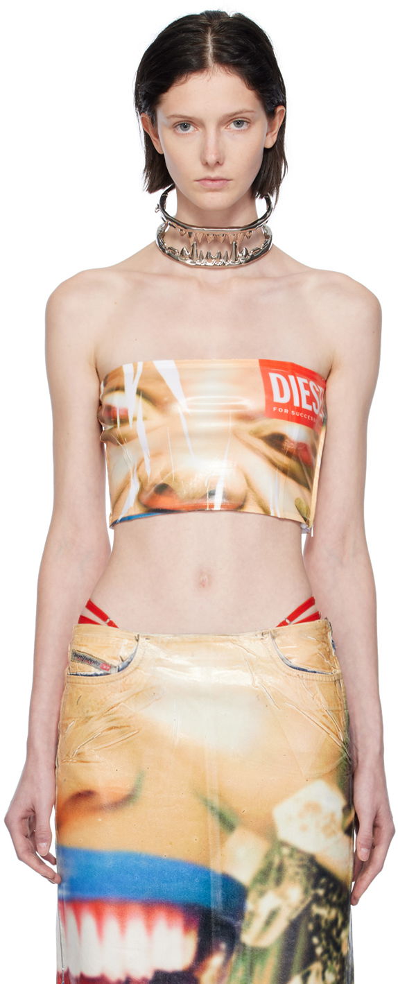 Crop top Diesel T-Hollox Tube Top Beige | A11739 0JNAK, 0