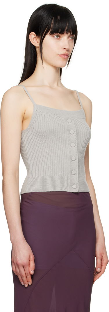 Tanktop Dries Van Noten Dries Van Noten Wool Straight Neck Tank Top Rød | 251-011209-1713, 4