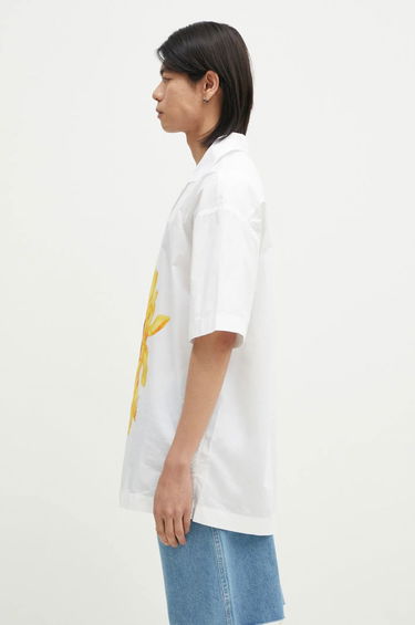 Skjorte JW Anderson JW Anderson Relaxed Short Sleeve Shirt with Sunflower Print Hvid | SH0335.PG1667.001, 1