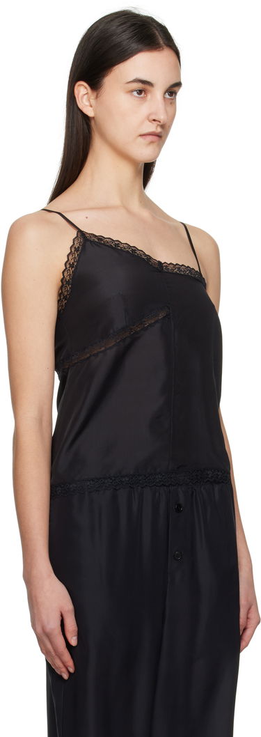 Tanktop Maison Margiela MM6 Maison Margiela Twist Silk Camisole Sort | S52NC0344 M35244, 1