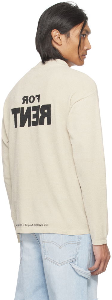 Sweatshirt ERL Printed Crewneck Sweatshirt Beige | ERL07N026, 2