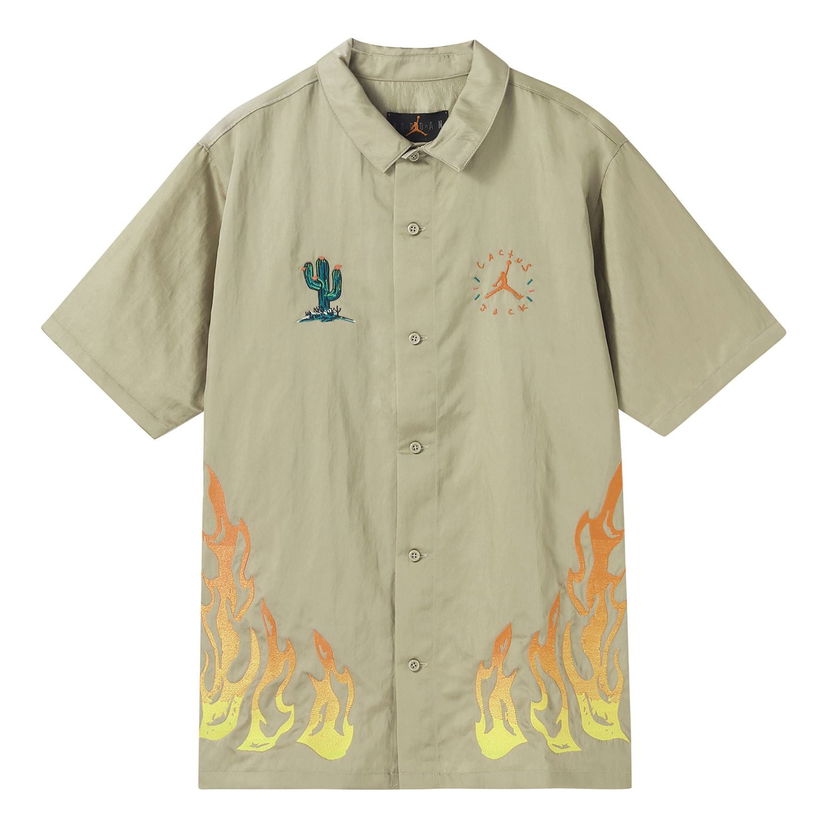 Skjorte Jordan Cactus Jack Button-Down Shirt Grøn | CW3131-247
