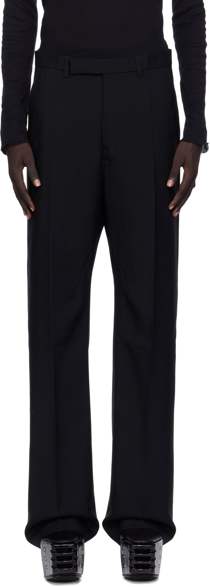 Bukser Rick Owens Rick Owens Concordians Tailored Geth Trousers Sort | RU02E1352 WGP