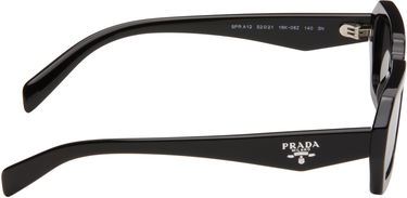 Solbriller Prada Angular Rectangle Acetate Sunglasses Sort | 0PR A12S 8056597967884, 1