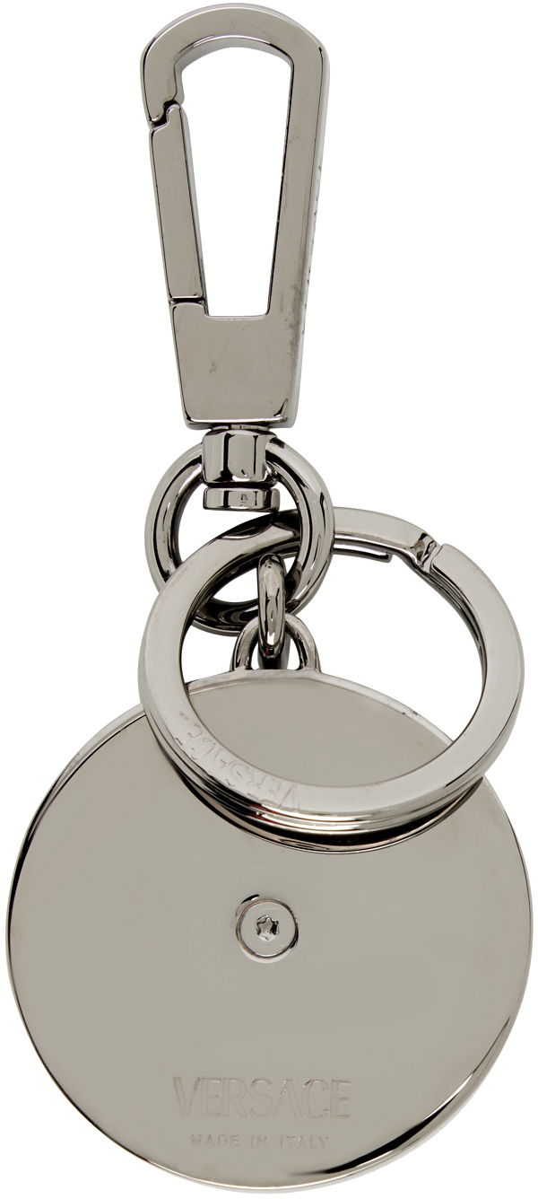 Nøgleringe Versace Gunmetal & Black Medusa Biggie Keychain Metalisk | 1012258_1A08836, 1