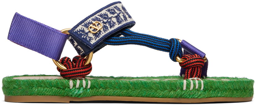Tilbehør Valentino Valentino Garavani Lake Powell Rope Sandals Grøn | 6W0S0LZ5PNB