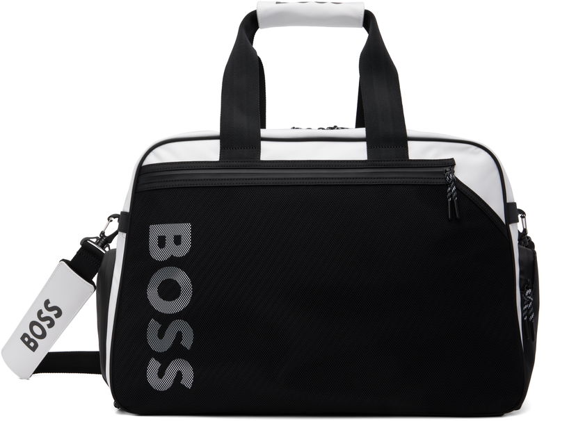 Rejsetaske BOSS BOSS Colour-Blocked Holdall Duffle Bag Hvid | 50548091