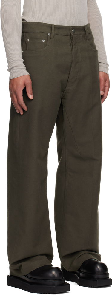 Jeans Rick Owens Concordians Geth Wide-Leg Twill Jeans Grøn | RU02E1333 TB, 1
